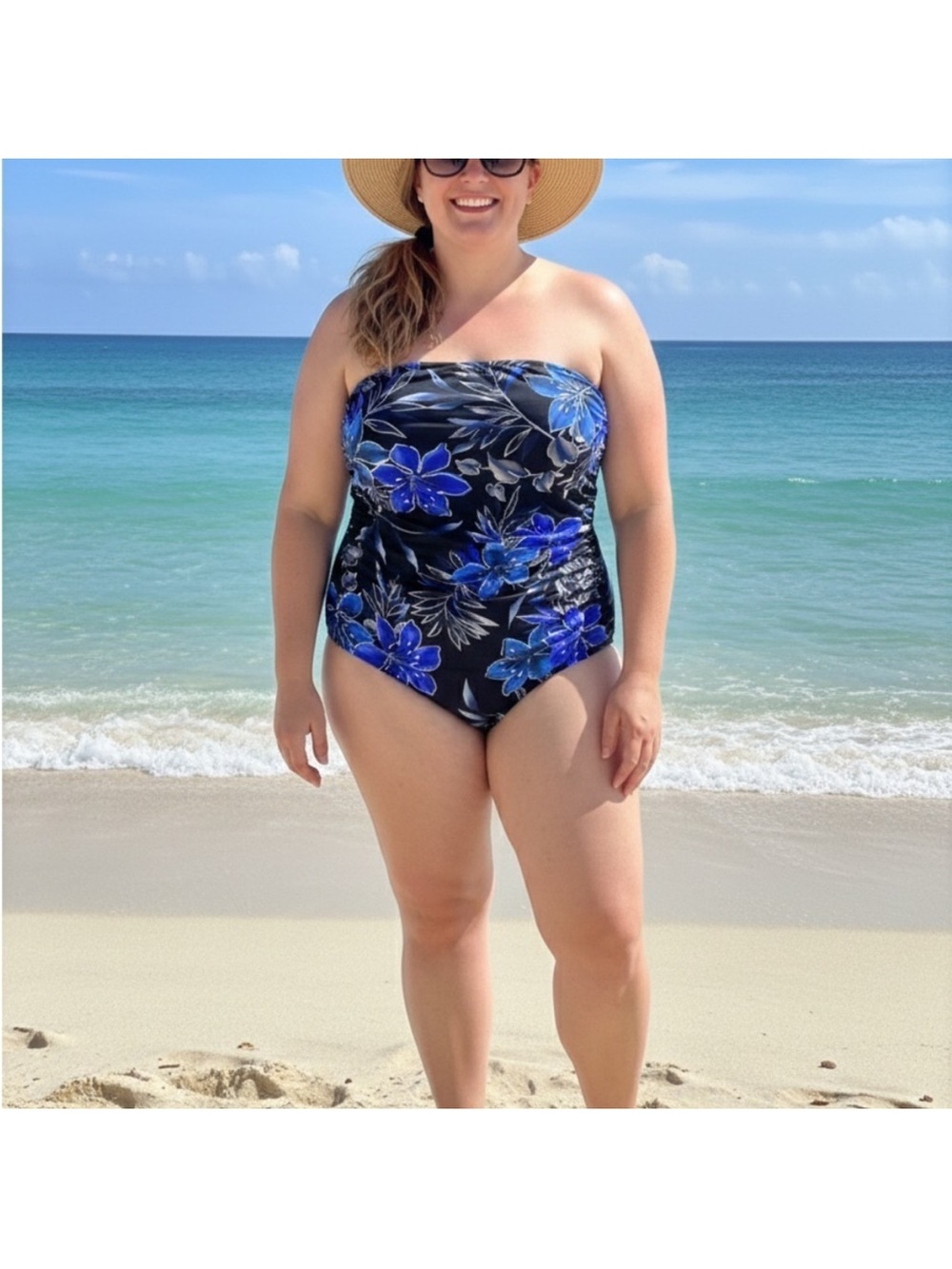 NWOT
Floral Strapless Swimsuit size
24